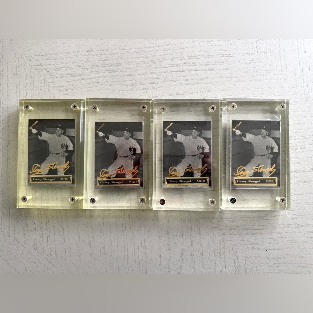 Casey Stengel Spectrum Collectible Baseball Plaque Set